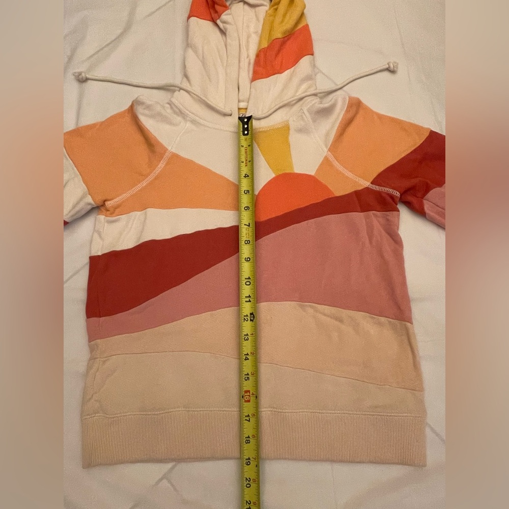 Faherty Sunset Hoodie XS Colorblock Baja Style Sweatshirt - Picture 11 of 11